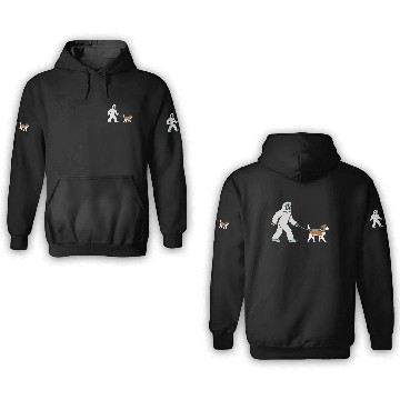 Discover Bigfoot Sasquatch Walking Saint Bernard 3D Hoodies