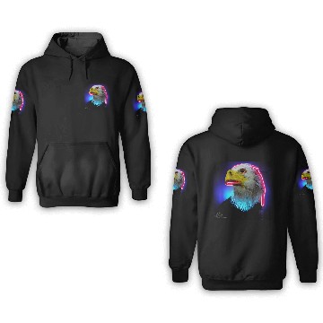 Discover i love america neon bright lightsamerican eagle 3D Hoodies