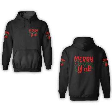 Discover Merry Christmas Y all 3D Hoodies