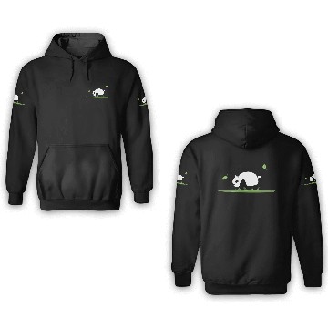 Discover Animal Love Cartoon Panda Ecosystem Nature Grass 3D Hoodies