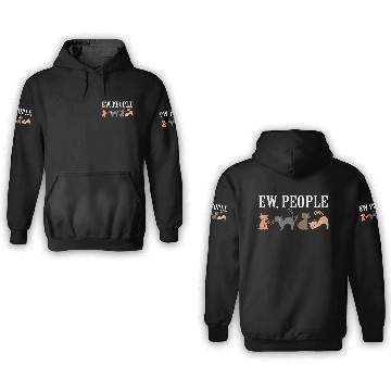 Discover Ew People meowy Cat Lover 3D Hoodies