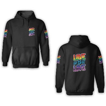 Discover Gay Pride Lesbian LGBT Rainbow Love is Love 3D Hoodies