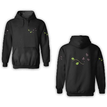 Discover branch icon hearts tree nature stick leaf 3D Hoodies