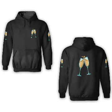 Discover Champagne Glasses / Cheers 3D Hoodies