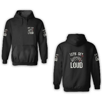 Discover Let's Get Loud Musician Turntable Music Vinyl Reco 3D Hoodies