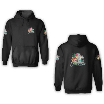 Discover Venice Beach California, Surfing Surfboard Retro 3D Hoodies