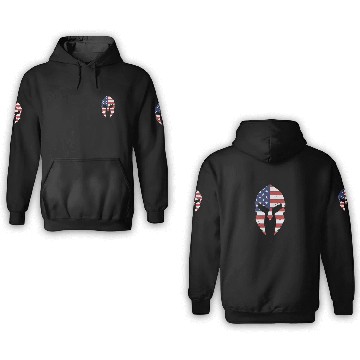 Discover Usa flag in Spartan warrior Helmet 3D Hoodies
