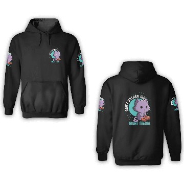 Discover Meow Kawaii Cat Playing Video Game Lover Gaming 3D Hoodies