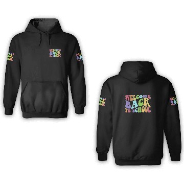 Discover Colorful Welcome Back to School Student Teacher 3D Hoodies