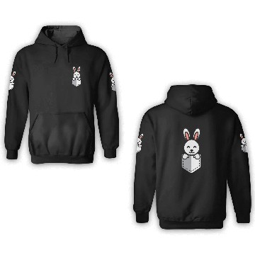 Discover Bunny Pocket Cute Little Easter Sunday Egg Hunt 3D Hoodies