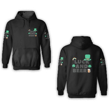 Discover St. Patrick's Day Luck and Beer 3D Hoodies