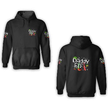 Discover Daddy Elf Funny Christmas 3D Hoodies