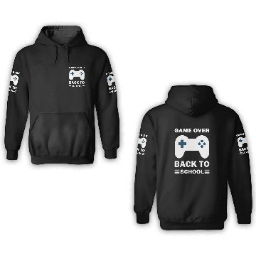 Discover Game Over Back To School Funny Video Gamer Gaming 3D Hoodies