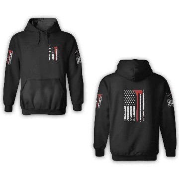 Discover Wildland Firefighter Axe American Flag Thin Red Li 3D Hoodies