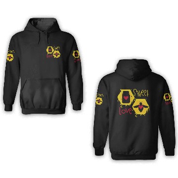 Discover Sweet love yellow honey bee 3D Hoodies