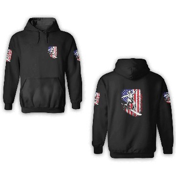 Discover Patriotic Snowboarder American Flag Snowboarding 3D Hoodies