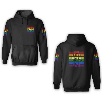 Discover Love Protect Support Celebrate Our Youth 3D Hoodies