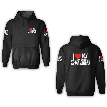 Discover I Love My Ex Girlfriend stroke 3D Hoodies