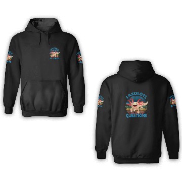 Discover I Axolotl Questions Cute Retro Vintage Axolotl 3D Hoodies