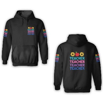 Discover Funny Teacher svg, Teacher Appreciation svg, Kinde 3D Hoodies