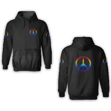 Discover Rainbow Peace Sign LGBT Gay Pride 3D Hoodies