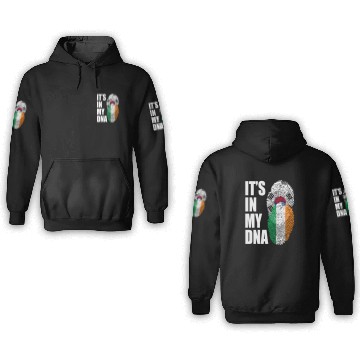 Discover South Korean And Irish Mix Heritage DNA Flag 3D Hoodies