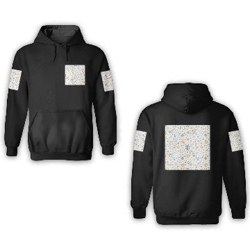 Discover Modern Snowflakes Pattern White Gold 3D Hoodies