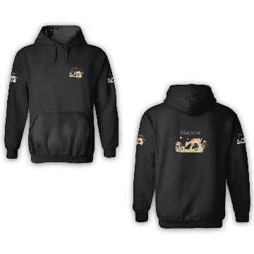 Discover Forest Animal Deer Hedgehog Flowers Name Marlene 3D Hoodies