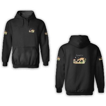 Discover Forest Animal Deer Hedgehog Flowers Name Amelie 3D Hoodies
