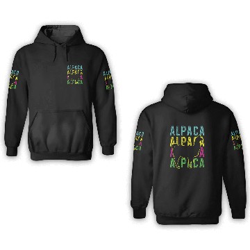 Discover Alpaca Llama Lover Alpaca Whisperer Farm Animal 3D Hoodies