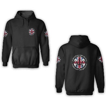 Discover UK British Queen Elizabeth II God Save The Queen 3D Hoodies