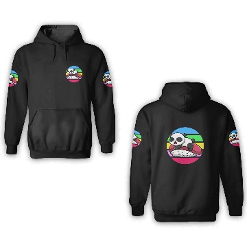 Discover Panda Sleeps On Sushi 3D Hoodies