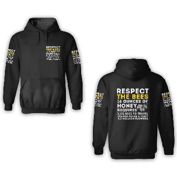Discover Respect The Bees Bee Lover Beekeeping Beekeeper T 3D Hoodies