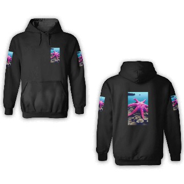 Discover Pink starfish 3D Hoodies
