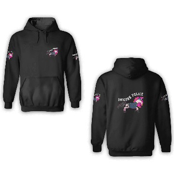 Discover Unicorn police 3D Hoodies