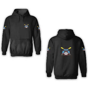 Discover Drummer Drums Music Drum Set Drumming 3D Hoodies