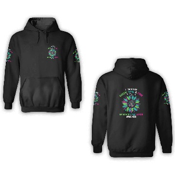 Discover I Wear Green Teal Pink For Metastatic Breast 3D Hoodies