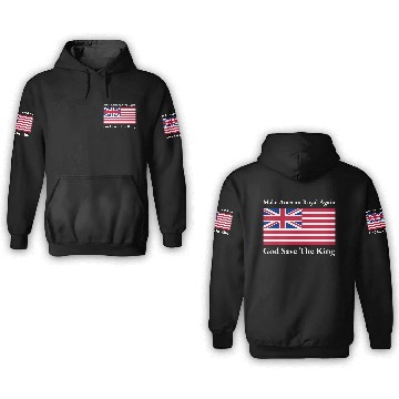 Discover Funny Red Blue Make America Royal Again Flag 3D Hoodies
