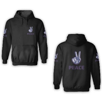 Discover peace DESIGN COOL design print canva daily school 3D Hoodies