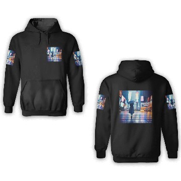 Discover Walking in the rain 3D Hoodies