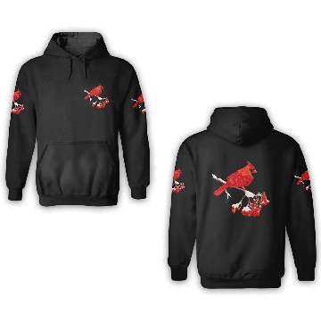 Discover Awesome Red Cardinal Birds Gift Nature Lover Funny 3D Hoodies