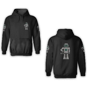 Discover ROBOT digital character. 3D Hoodies