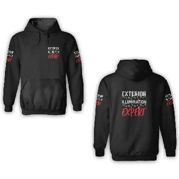 Discover Funny Christmas Light Exterior Illumination Expert 3D Hoodies