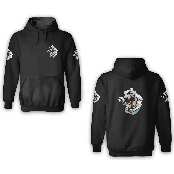 Discover Pug King Smoker Gift 3D Hoodies