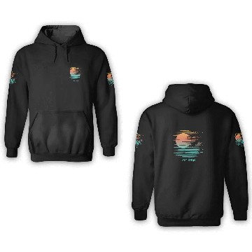 Discover Artistic San Diego California Palm Tree Vacation 3D Hoodies