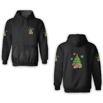 Discover christmas is love, gnomes, christmas tree, love 3D Hoodies