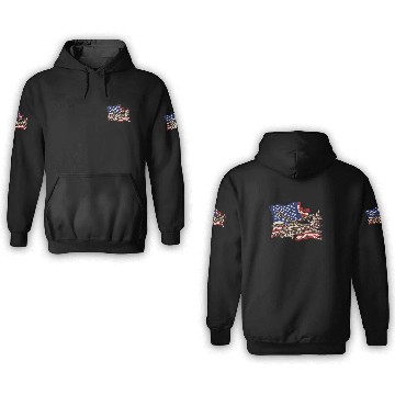 Discover Helicopter with american flag background - chopper 3D Hoodies