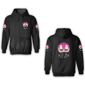 Discover Save the Boo Bees Breast Cancer Awareness 3D Hoodies