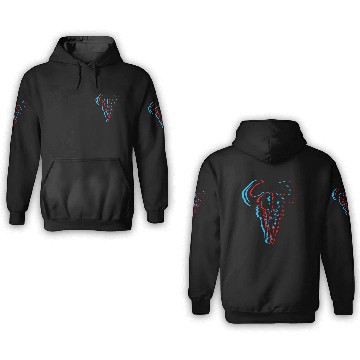 Discover Buffalo skull 3D Hoodies