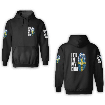Discover Greek And Swedish Mix Heritage DNA Flag 3D Hoodies